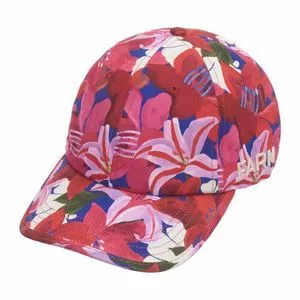 Boné Floral<BR>- Vermelho Escuro & Rosa<BR>- Farm