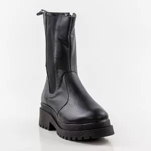 Bota Chelsea<BR>- Preta<BR>- Salto: 6cm