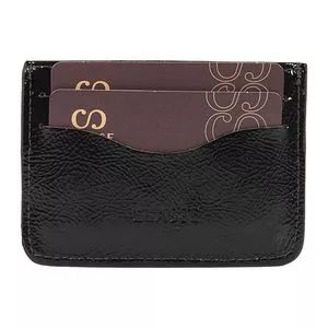 Porta-Cartões Em Couro<BR>- Preto<BR>- 7,6x10,7cm<BR>- Classe Couro