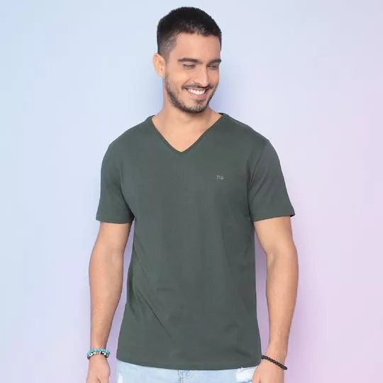 Camiseta Lisa- Verde Militar