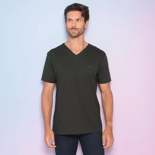 Camiseta Lisa- Verde Militar