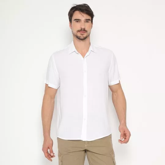 Camisa Em Viscose- Branca