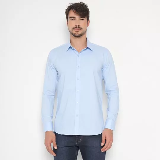 Camisa Esporte Slim- Azul