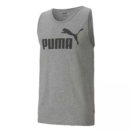 Regata Puma® Em Mescla- Cinza & Preta