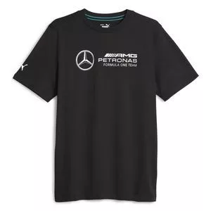 Camiseta Mercedes®<BR>- Preta & Branca