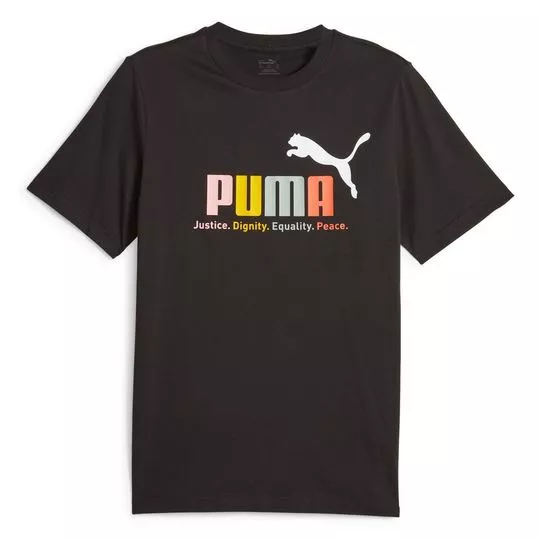 Camiseta Puma®- Preta & Vermelha