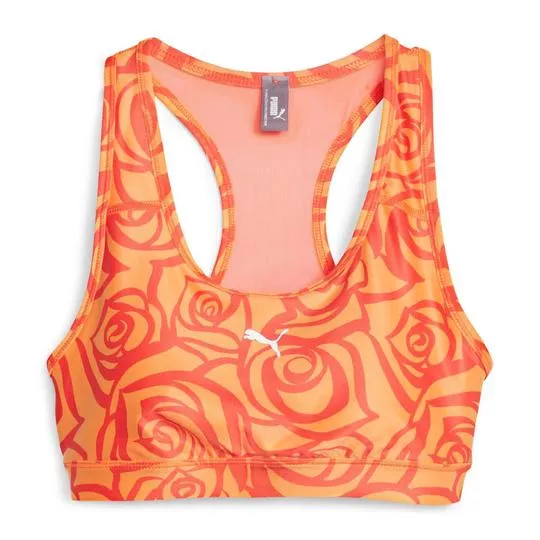 Top Floral- Laranja & Coral