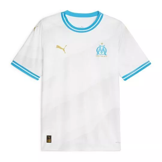 Camiseta Olympique De Marseille®- Branca & Azul Claro