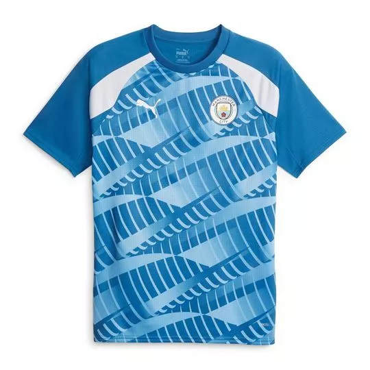 Camiseta Manchester City®- Azul & Branca