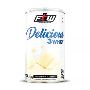 Delicious 3 Whey<BR>- Chocolate Branco<BR>- 450g<BR>- Fitoway