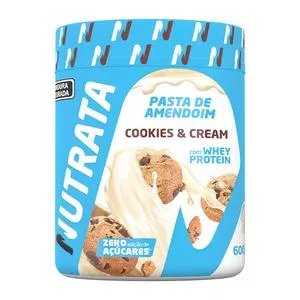 Pasta De Amendoim Com Whey Protein<BR>- Cookies & Cream<BR>- 600g