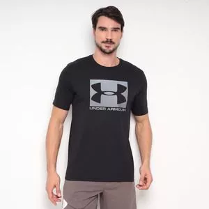 Camiseta Under Armour<BR>- Preta & Cinza