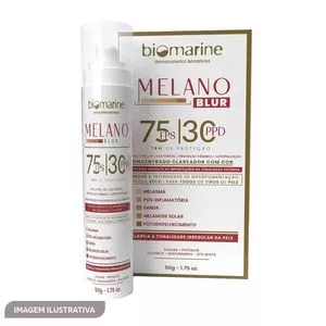 Protetor Com Cor Para Melasma Melano Blur FPS 75<br /> - Natural<br /> - 50g<br /> - Biomarine