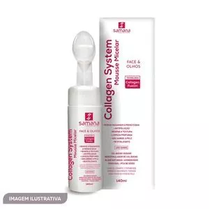 Sabonete Mousse Micelar Facial Collagen System<BR>- 140ml<BR>- Samana