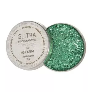 Glitter Biodegradável<BR>- Verde<BR>- 8g<BR>- Farm