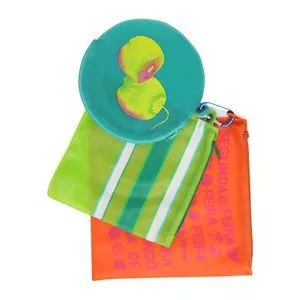 Kit De Nécessaires<BR>- Laranja & Verde Claro<BR>- 3Pçs<BR>- Farm