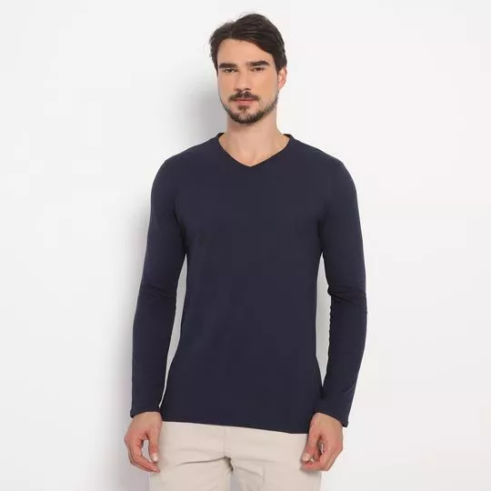 Camiseta Lisa- Azul Marinho- Enfim