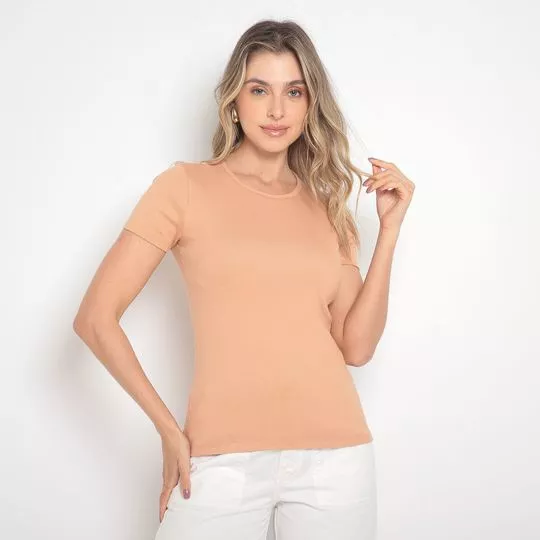 Blusa Lisa- Laranja Claro- Malwee