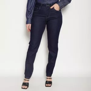 Calça Jeans Skinny Com Bolsos<BR>- Azul Marinho<BR>- Malwee