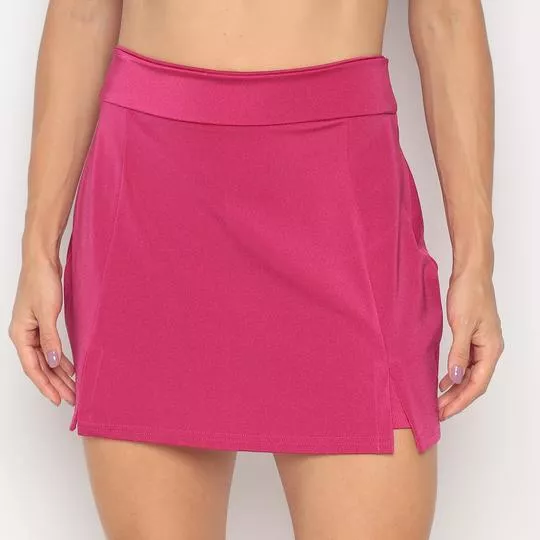 Short Saia Acetinado- Pink- Enfim