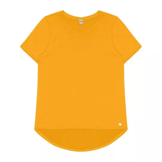 Camiseta Com Tag- Amarelo Escuro- Rovitex