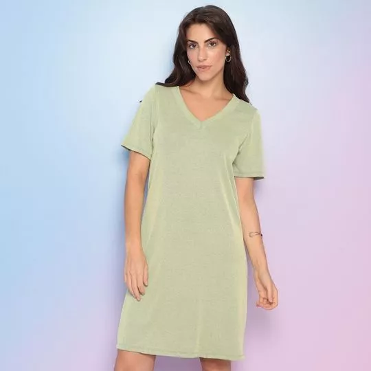 Vestido Curto Liso- Verde Claro- Endless