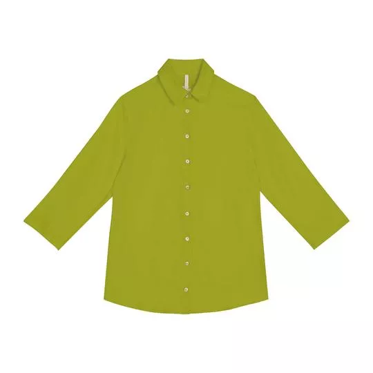 Camisa Lisa- Verde Oliva