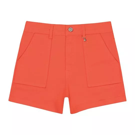 Short Com Bolsos- Laranja Escuro