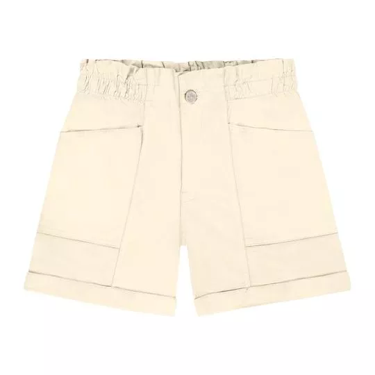 Short Com Elástico- Off White