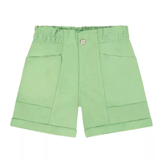 Short Com Elástico- Verde Claro