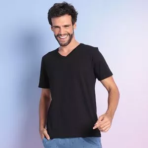 Camiseta Básica<BR>- Preta<BR>- Rovitex