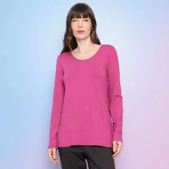 Blusa Com Recortes- Pink- Endless