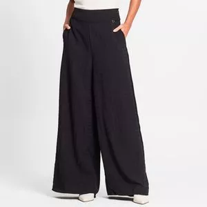 Calça Pantalona<BR>- Preto<BR>- Endless