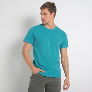 Camiseta Estonada<BR>- Azul Turquesa