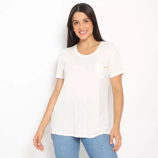 Blusa Com Bolso- Off White