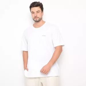 Camiseta Careca Malha Em Flamê<BR>- Branca