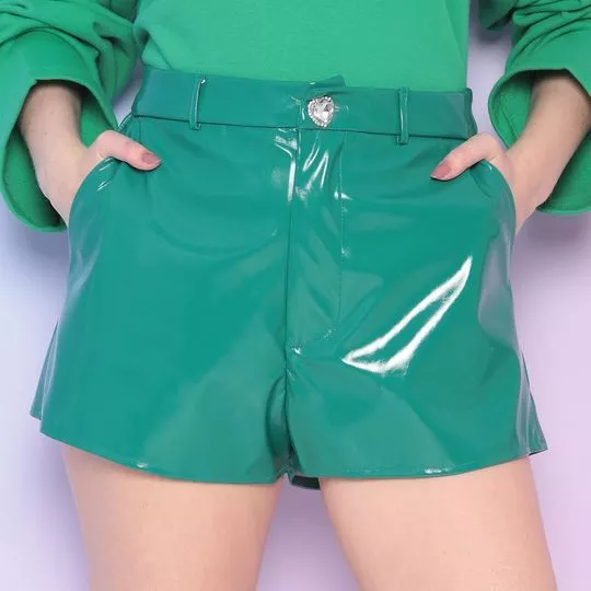 Short Com Recortes- Verde