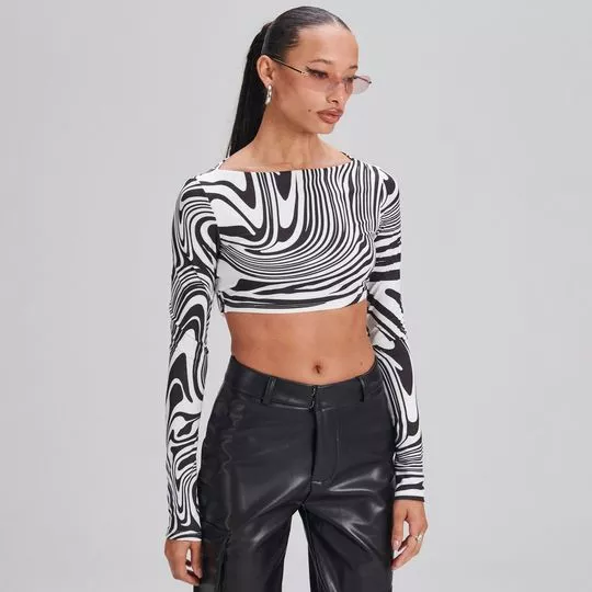 Cropped Abstrato- Branco & Preto