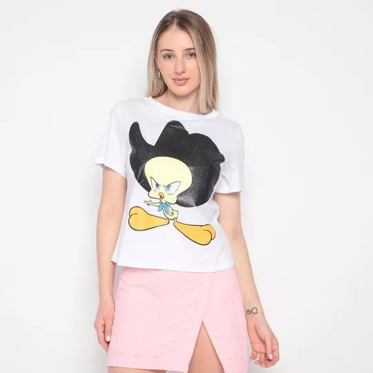 Camiseta Piu Piu®- Branca & Preta