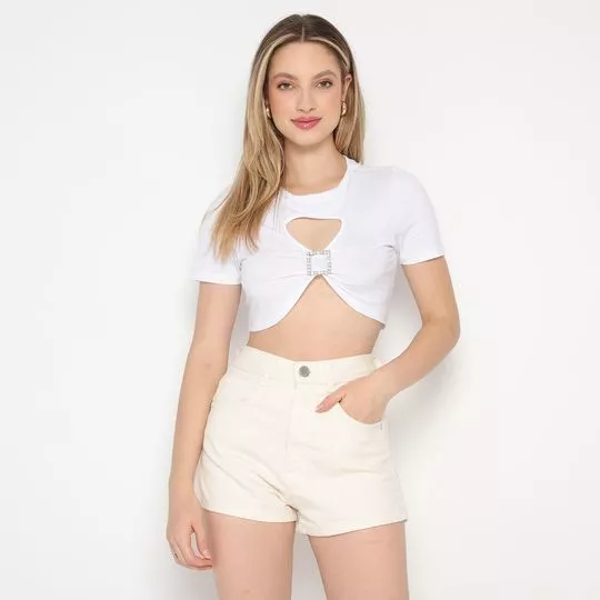 Cropped Vazado- Branco