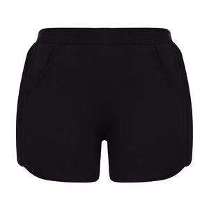 Short Com Recortes<BR>- Preto