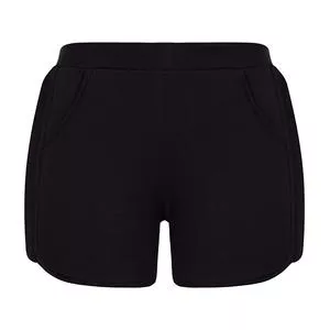 Short Infantil Com Recortes<BR>- Preto