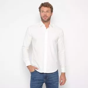 Camisa Lisa<BR>- Off White