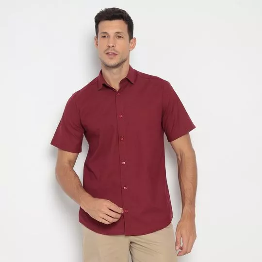 Camisa Lisa- Bordô