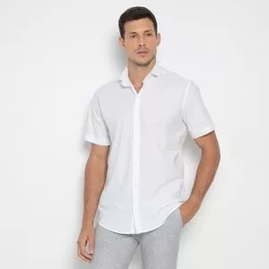 Camisa Lisa<BR>- Branca