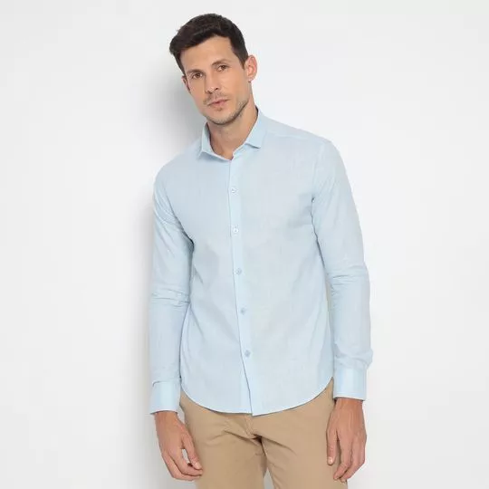 Camisa Lisa- Azul Claro