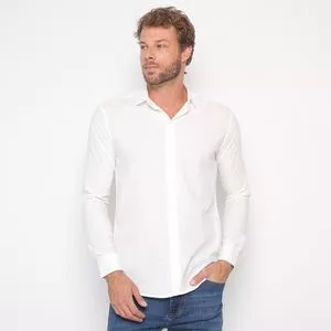 Camisa Lisa<BR>- Off White