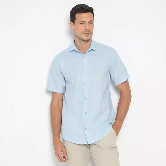 Camisa Lisa- Azul Claro