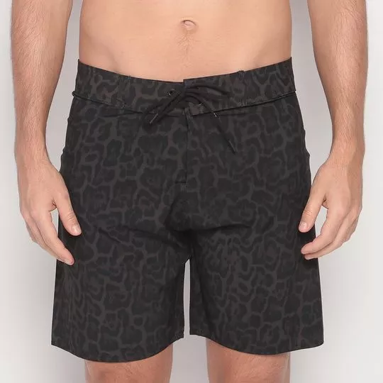 Bermuda Animal Print- Marrom Escuro & Preta