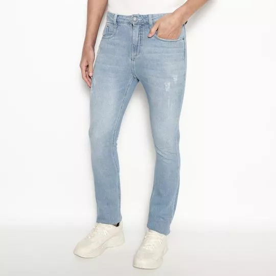 Calça Jeans Skinny Slim Comfort- Azul Claro